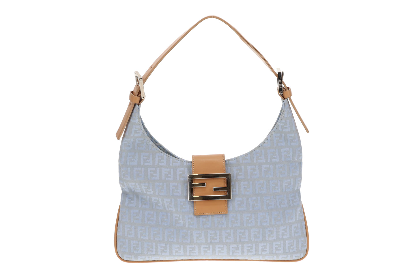 Fendi Zuchinnio Blue Small Hobo Vintage