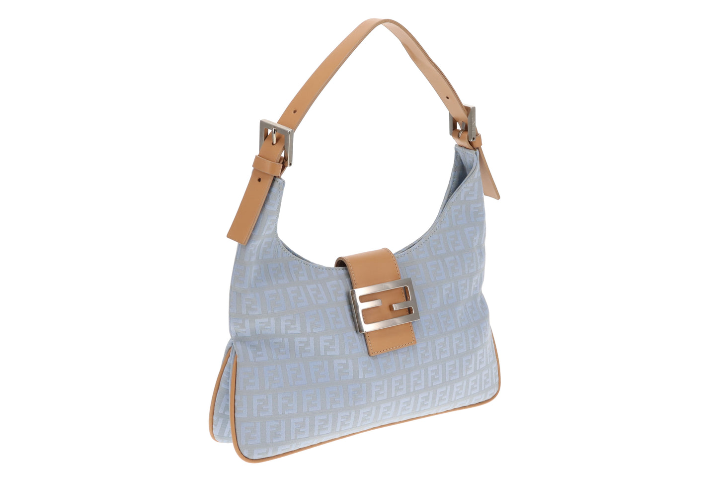 Fendi Zuchinnio Blue Small Hobo Vintage