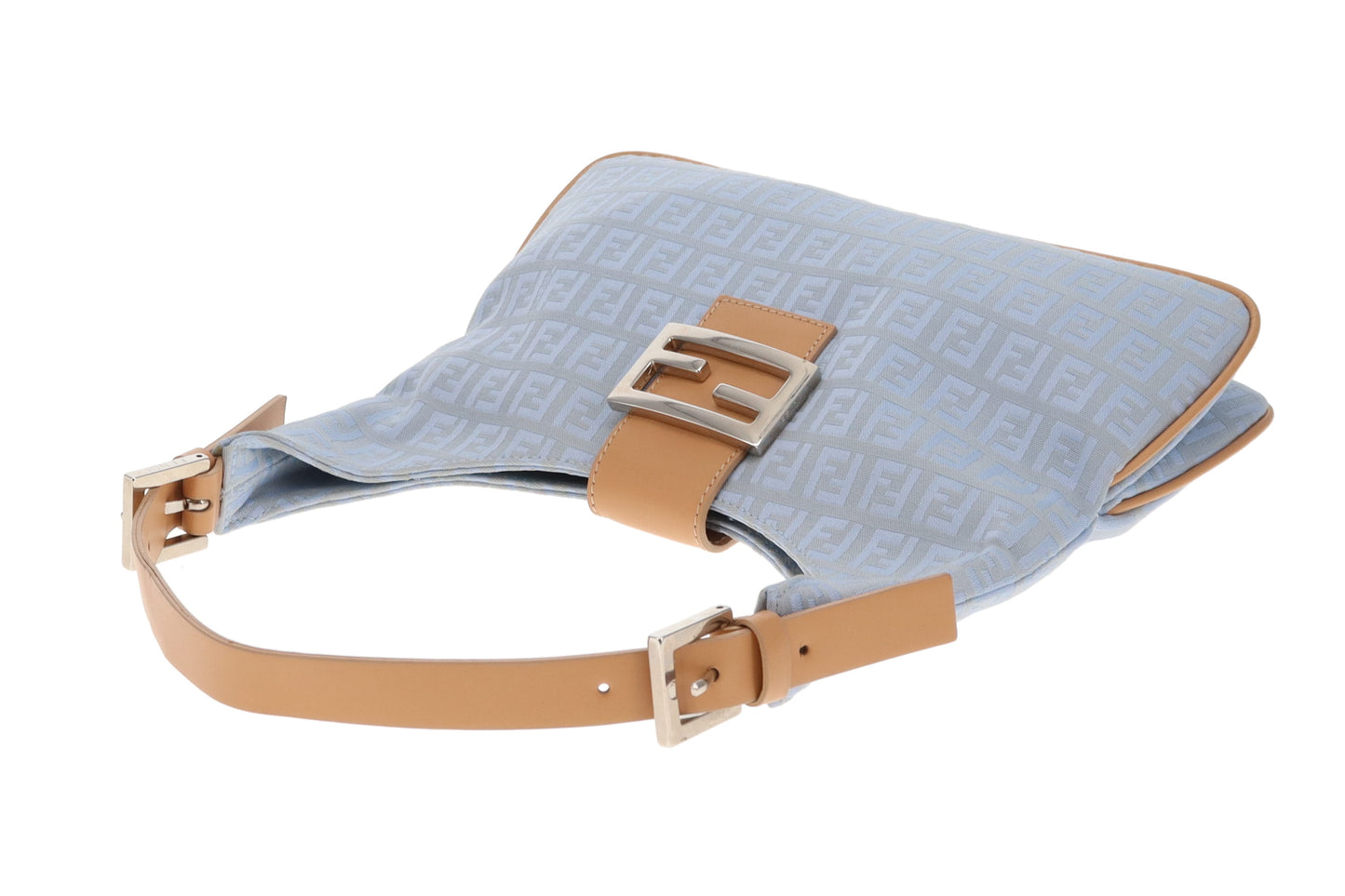 Fendi Zuchinnio Blue Small Hobo Vintage