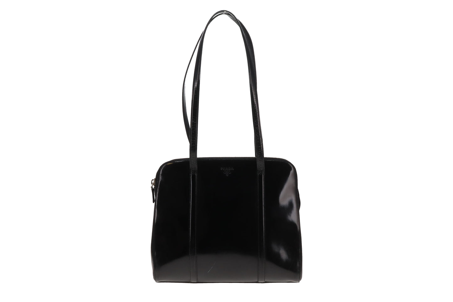 Prada Shoulder Bag Black Smooth Leather
