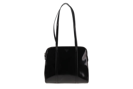 Prada Shoulder Bag Black Smooth Leather