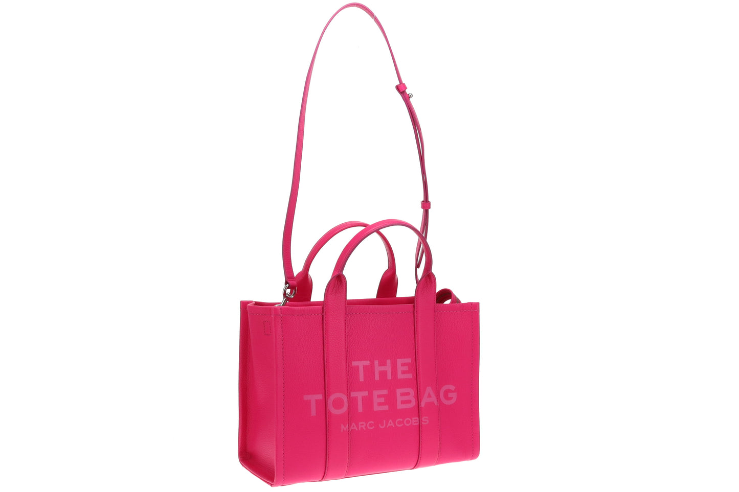 Marc Jacobs Lipstick Pink Full Grain Leather Medium The Tote Bag