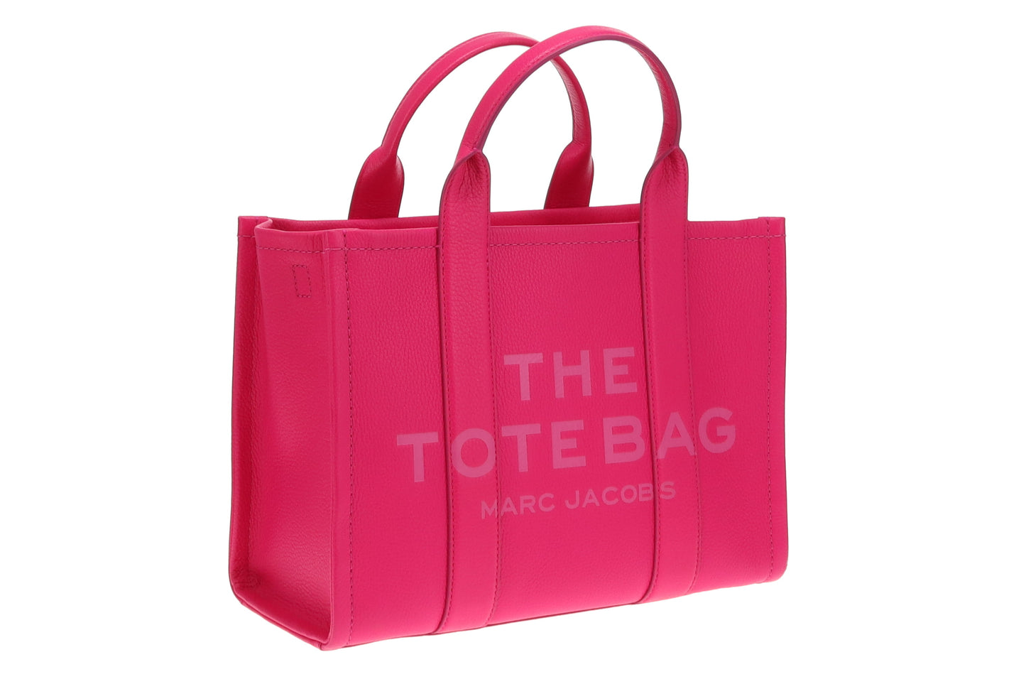 Marc Jacobs Lipstick Pink Full Grain Leather Medium The Tote Bag