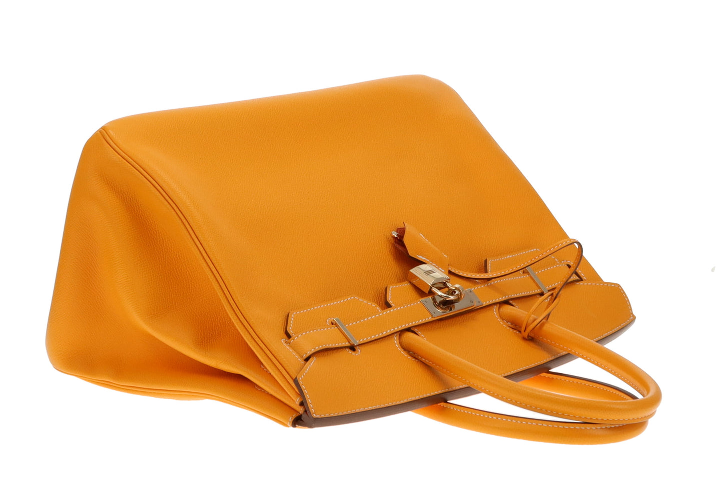 Hermes Birkin 35 Candy Collection Jaune D'or & Potiron With Permabrass Hardware 2012
