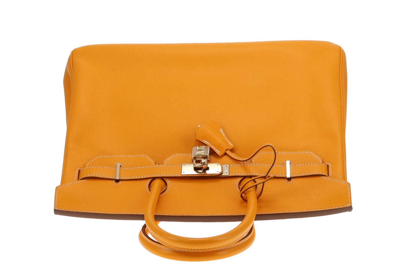 Hermes Birkin 35 Candy Jaune D'or & Potiron With Permabrass Hardware 2012