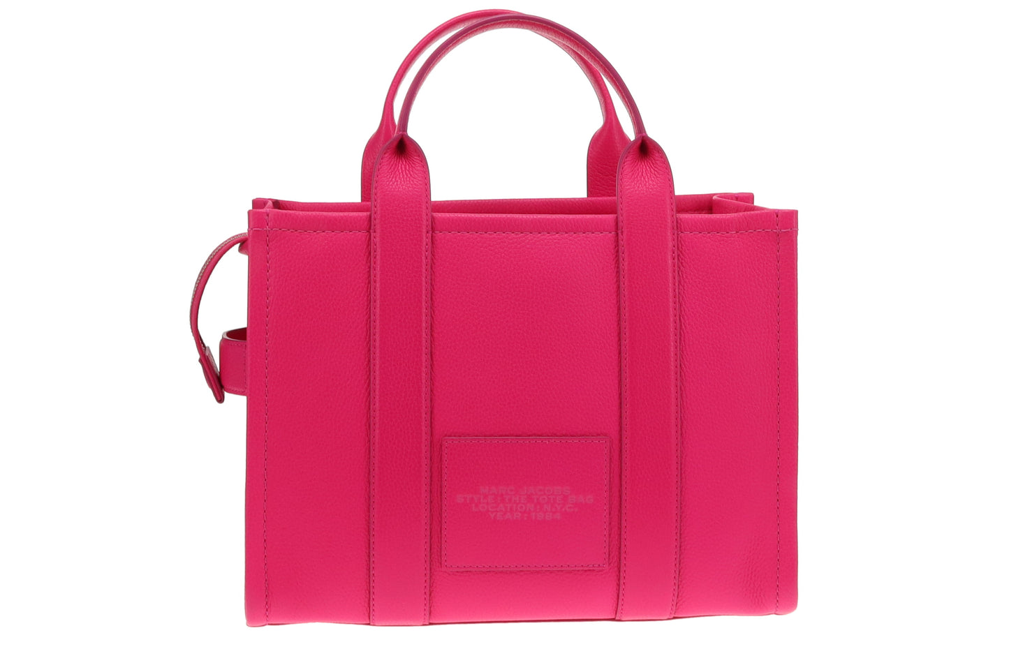 Marc Jacobs Lipstick Pink Full Grain Leather Medium The Tote Bag