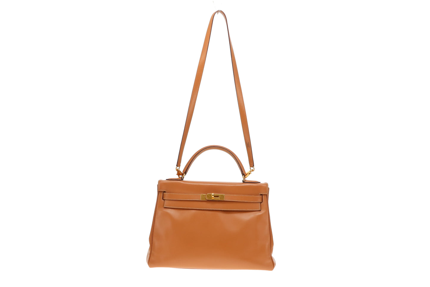 Hermes Kelly 32 Retourne Gulliver Leather Gold 1993