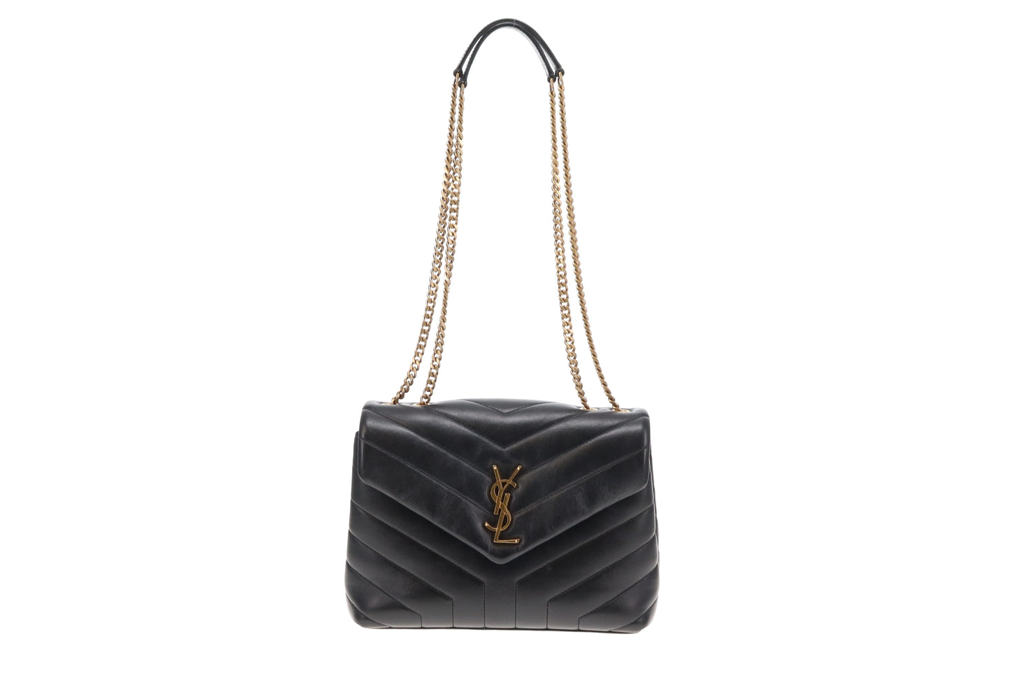 Saint Laurent Loulou Small Black Gold Hardware