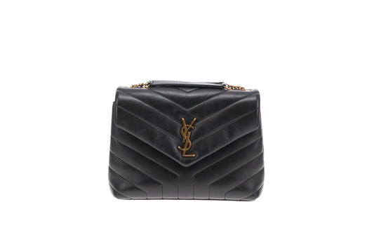 Saint Laurent Loulou Small Black Gold Hardware