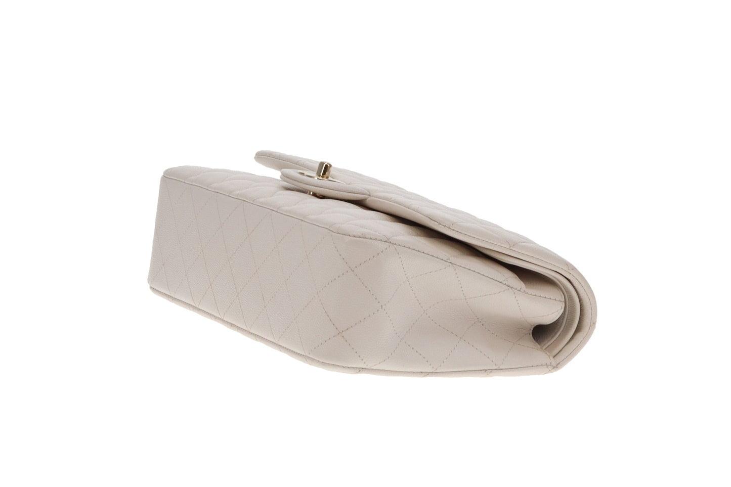Chanel Classic Double Flap Caviar White Medium 2020