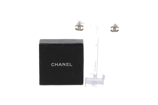 Chanel CC Strass Small Stud Earrings 2010