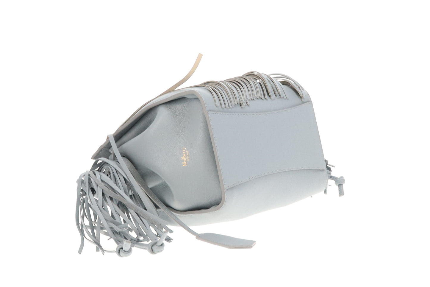 Mulberry Iris Small Silky Calf Fringe In Cloud Blue