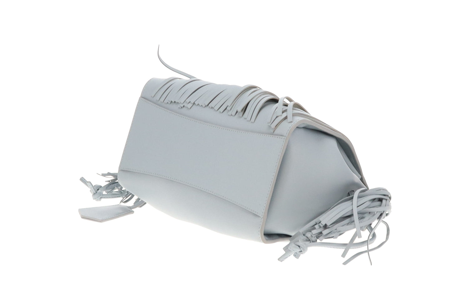 Mulberry Iris Small Silky Calf Fringe In Cloud Blue