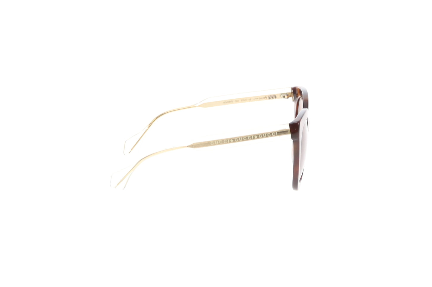 Gucci Cat Eye Tortoise & Gold Resin Frame Sunglasses GG06564S