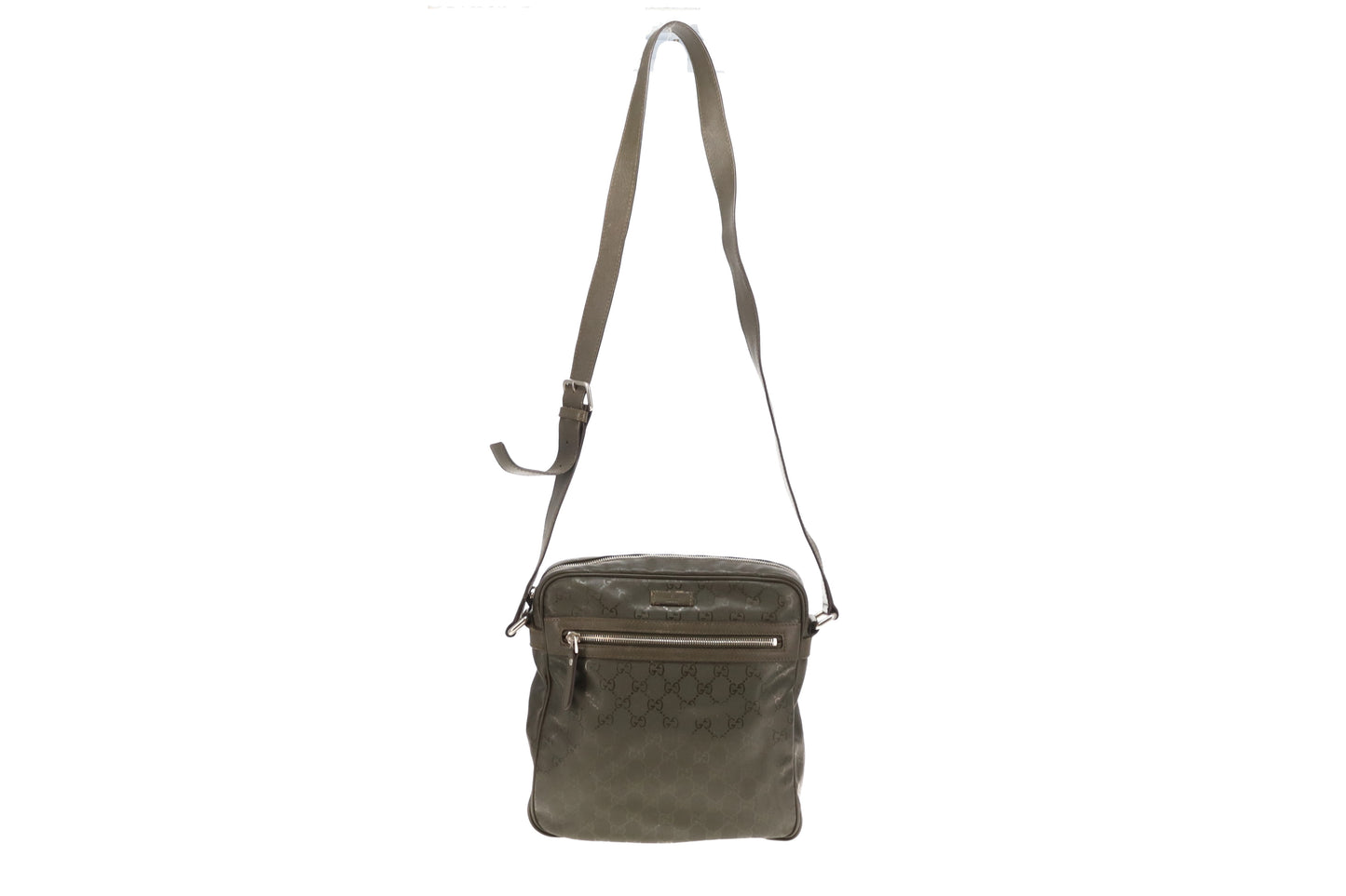 Gucci GG Messenger Bag In Olive Green Guccisima Print
