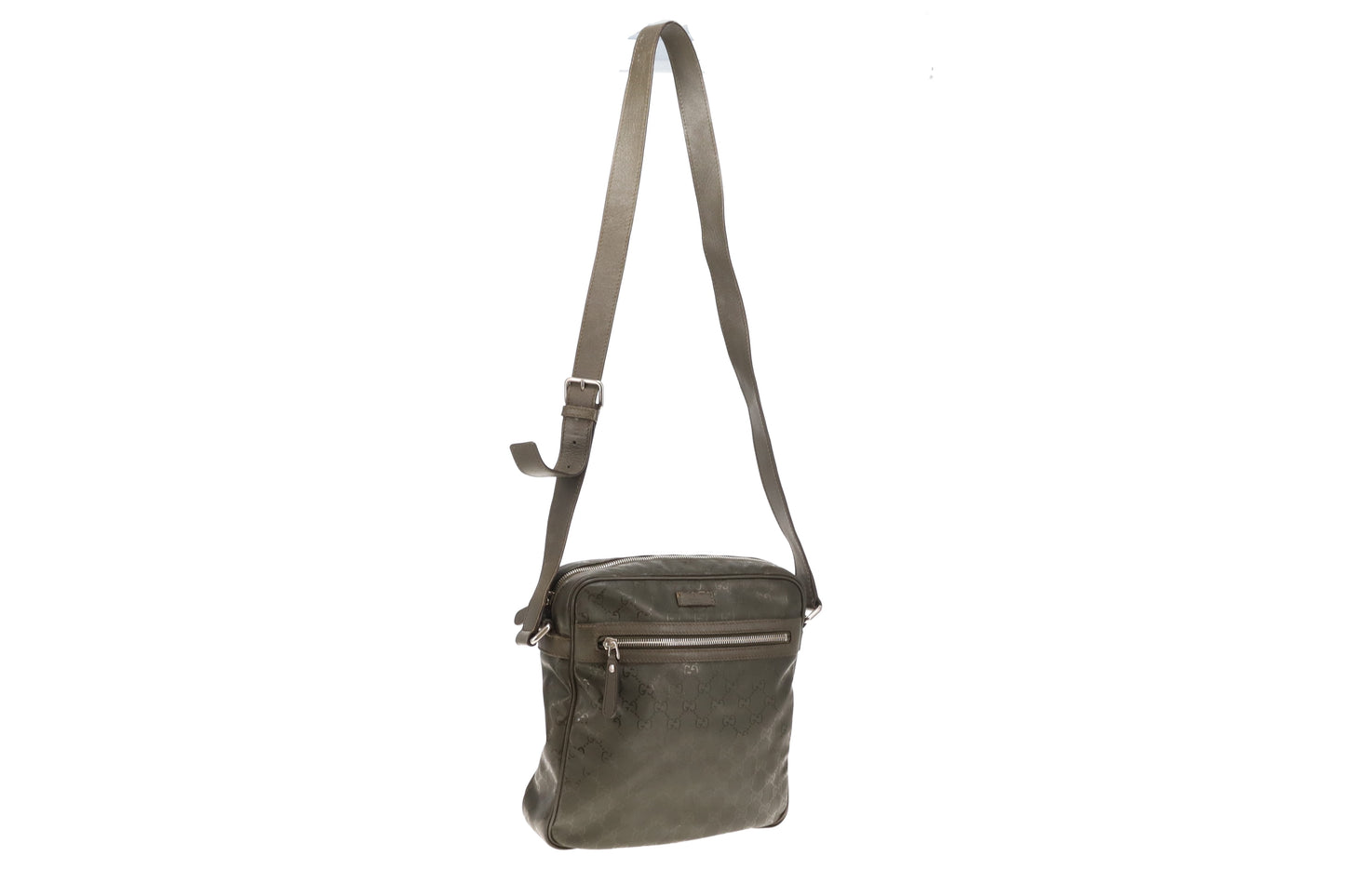 Gucci GG Messenger Bag In Olive Green Guccisima Print