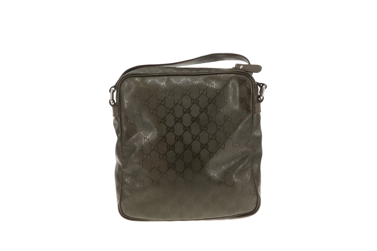 Gucci GG Messenger Bag In Olive Green Guccisima Print