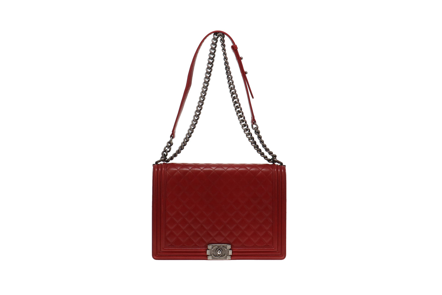 Chanel Boy Bag Large Red Lambskin