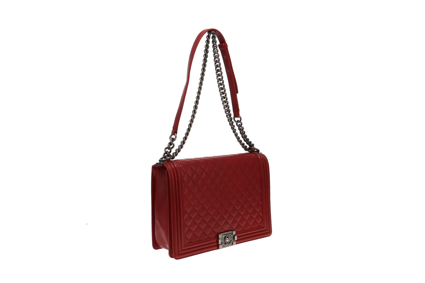 Chanel Boy Bag Large Red Lambskin