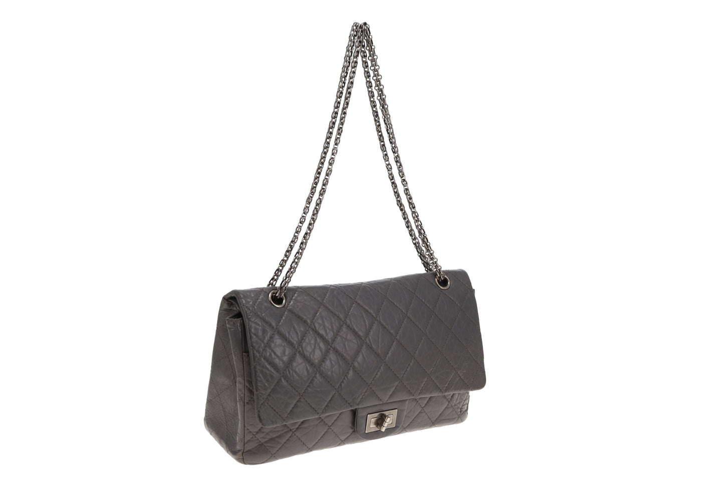 Chanel 2.55 227 Reissue Grey Crinkled Calfskin '10