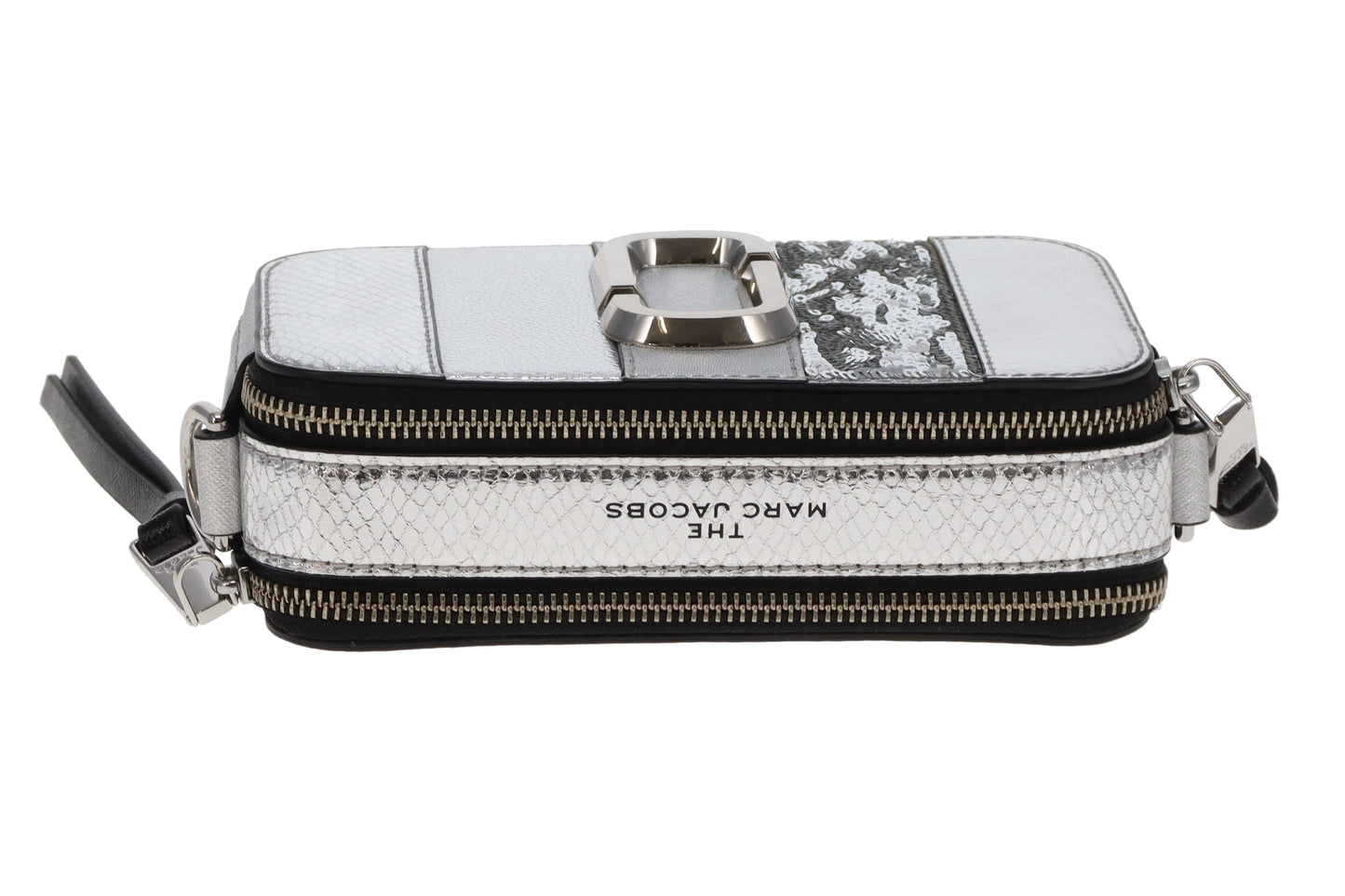 Marc Jacobs Snapshot Silver Sequin Snake Stripe