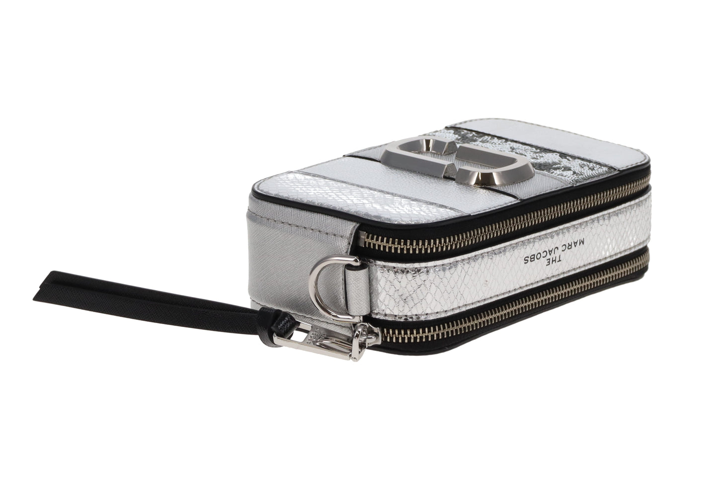 Marc Jacobs Snapshot Silver Sequin Snake Stripe