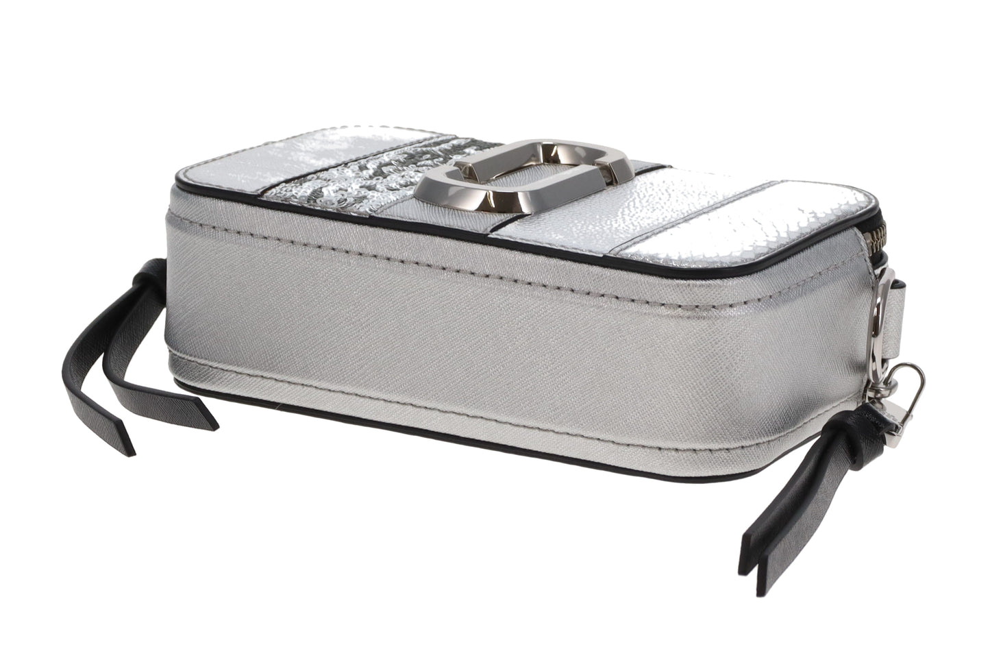 Marc Jacobs Snapshot Silver Sequin Snake Stripe