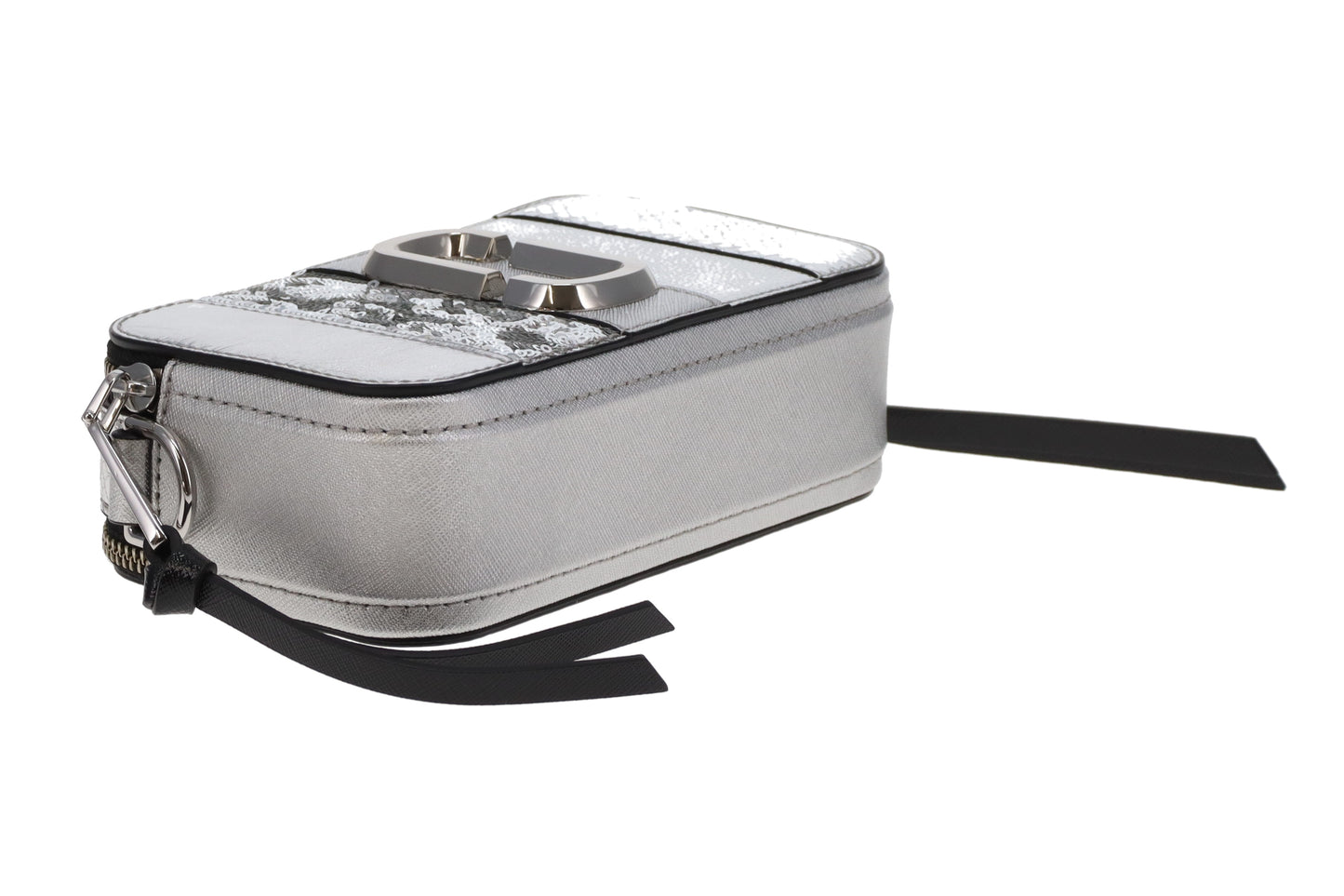Marc Jacobs Snapshot Silver Sequin Snake Stripe