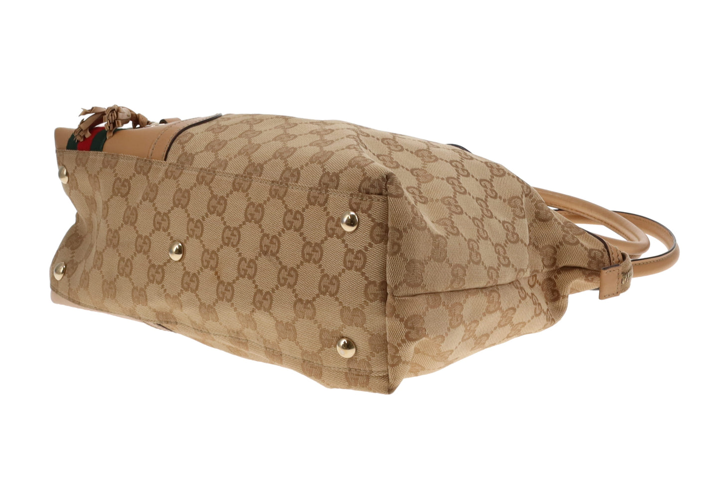 Gucci Horsebit Web Handbag GG Canvas