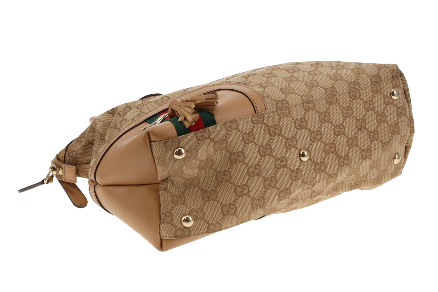 Gucci Horsebit Web Handbag GG Canvas