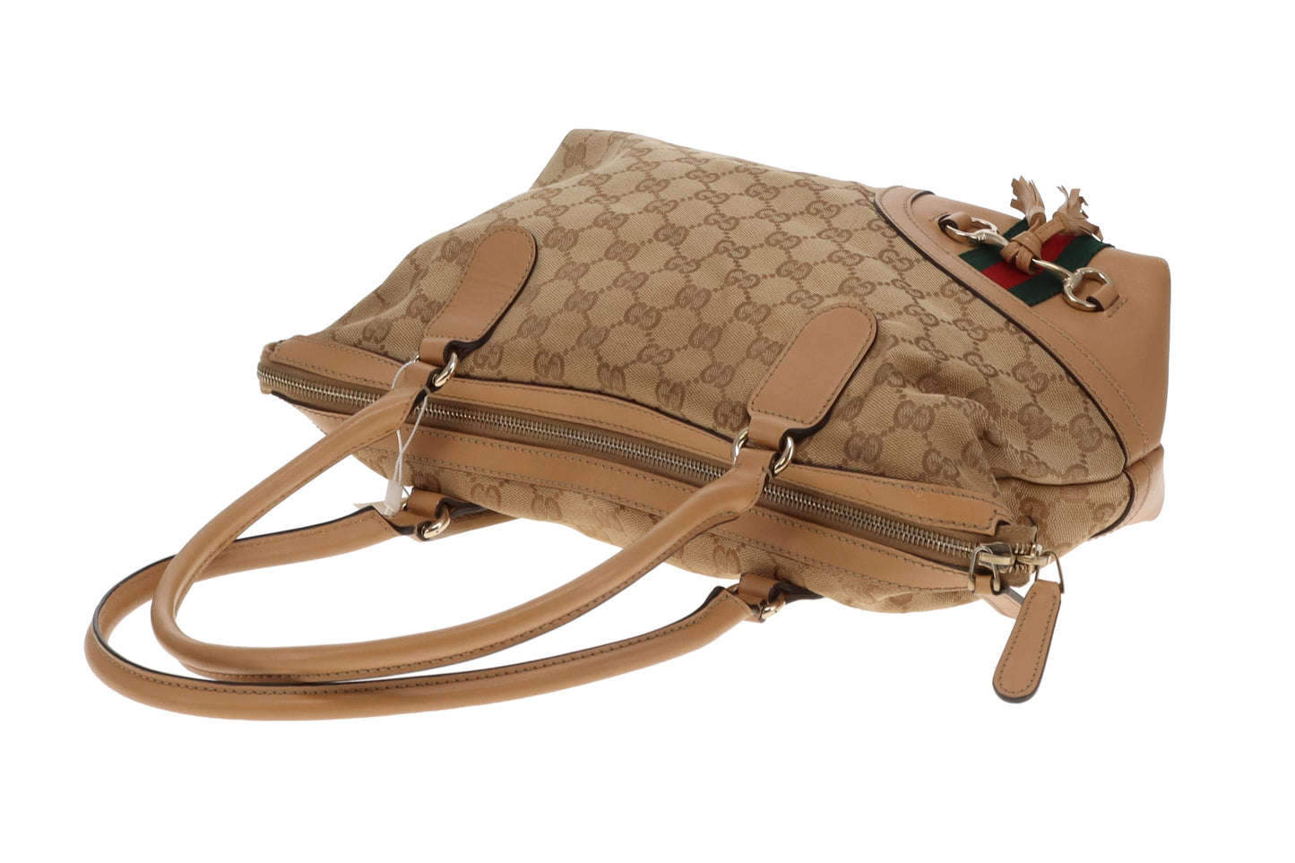 Gucci Horsebit Web Handbag GG Canvas
