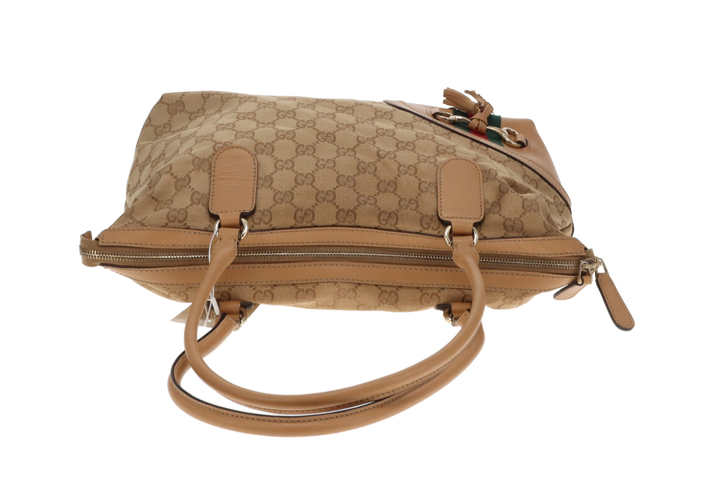 Gucci Horsebit Web Handbag GG Canvas
