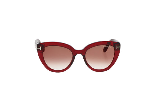 Tom Ford Izzi Cat Eye Sunglasses With Merlot Frames and Lens