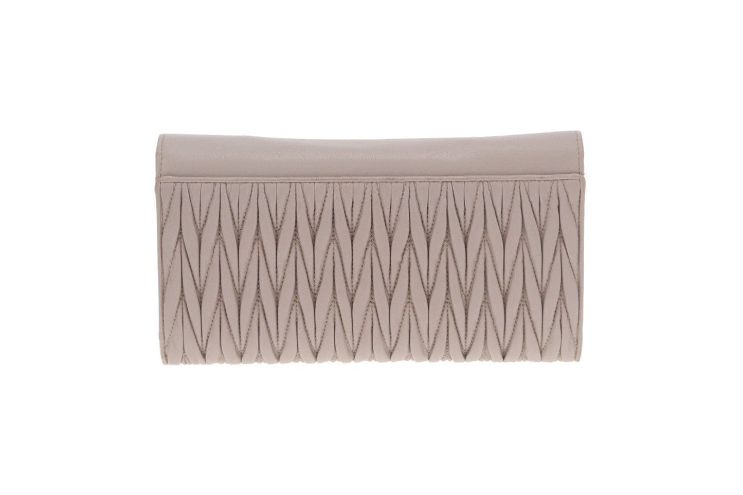 Miu Miu Flap Clutch Grey Matelasse