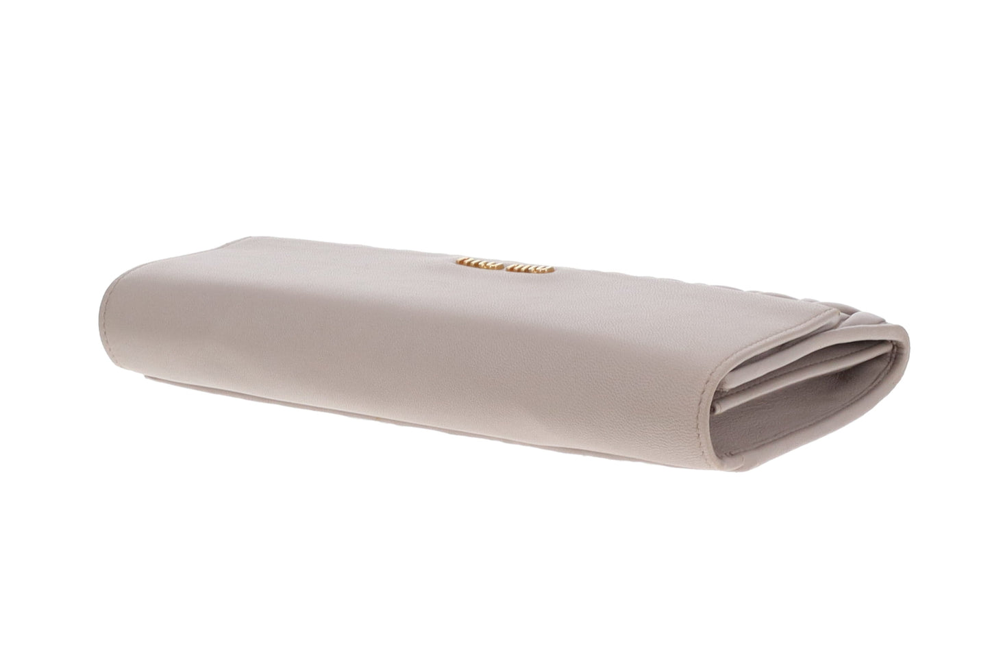 Miu Miu Flap Clutch Grey Matelasse