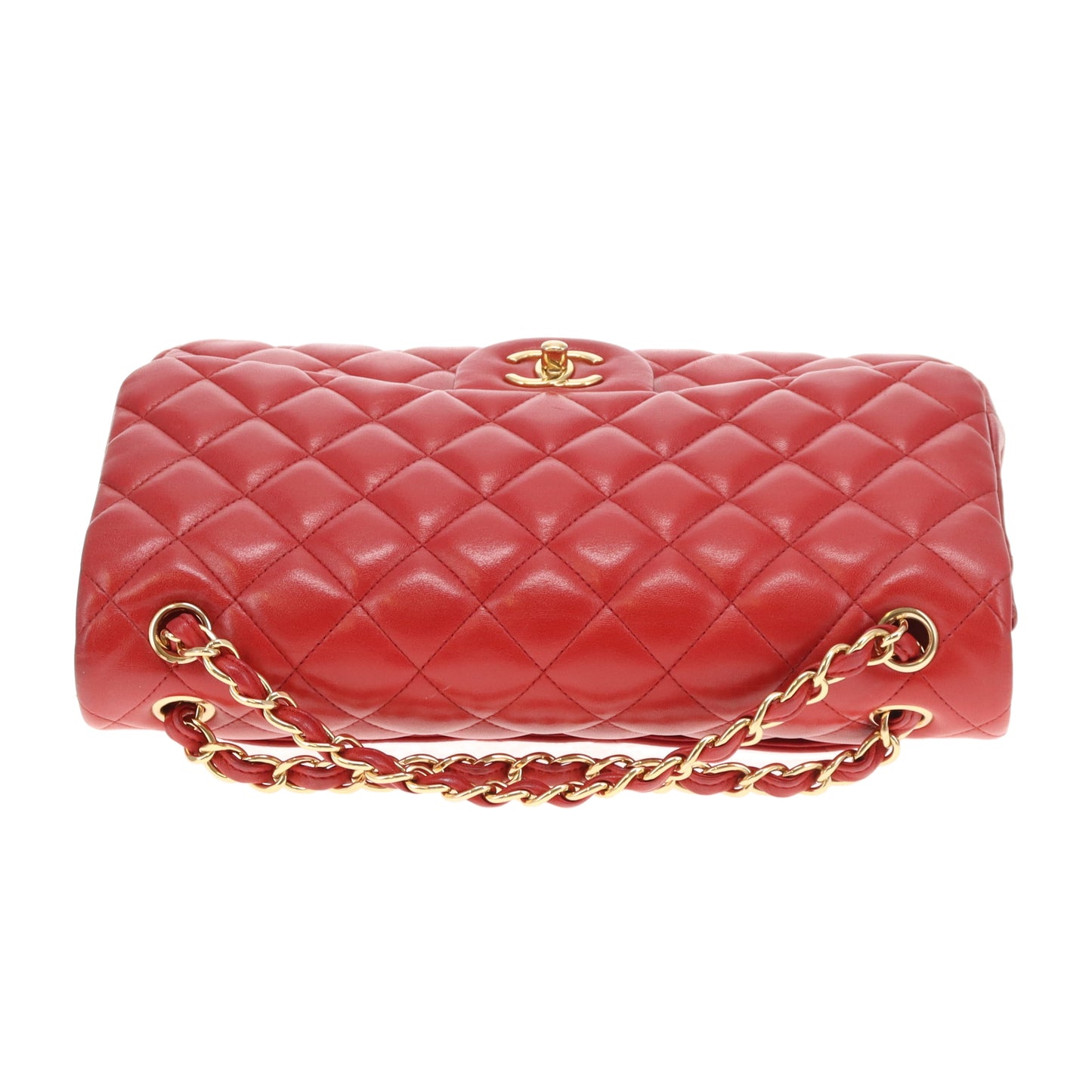 Chanel Classic Jumbo Double Flap Ruby Red Lambskin Gold Hardware 2015/16