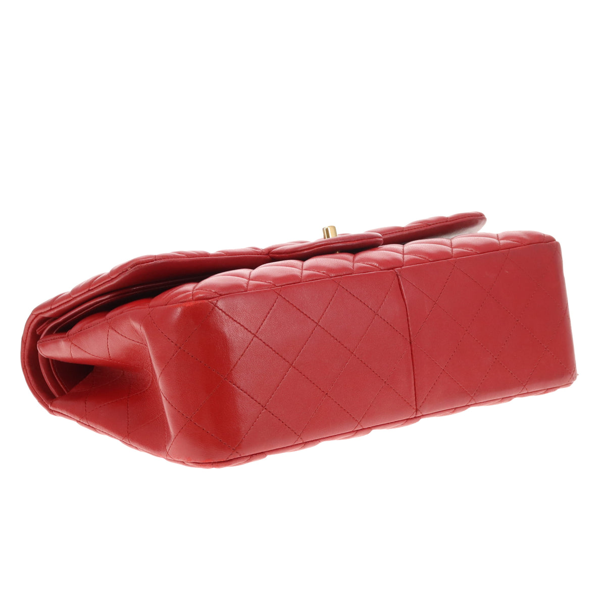 Chanel Classic Jumbo Double Flap Ruby Red Lambskin Gold Hardware 2015/16