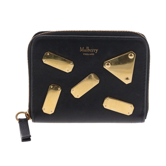 Mulberry Compact Wallet With Plate Embellishment Silky Calf Leather