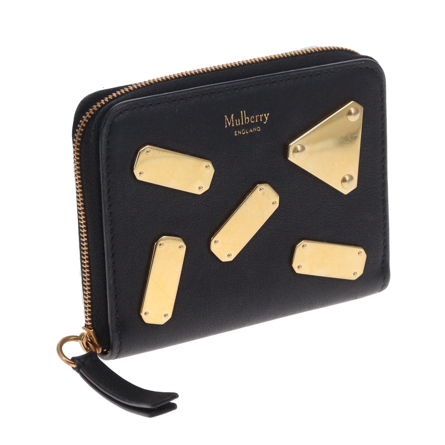 Mulberry Compact Wallet With Plate Embellishment Silky Calf Leather