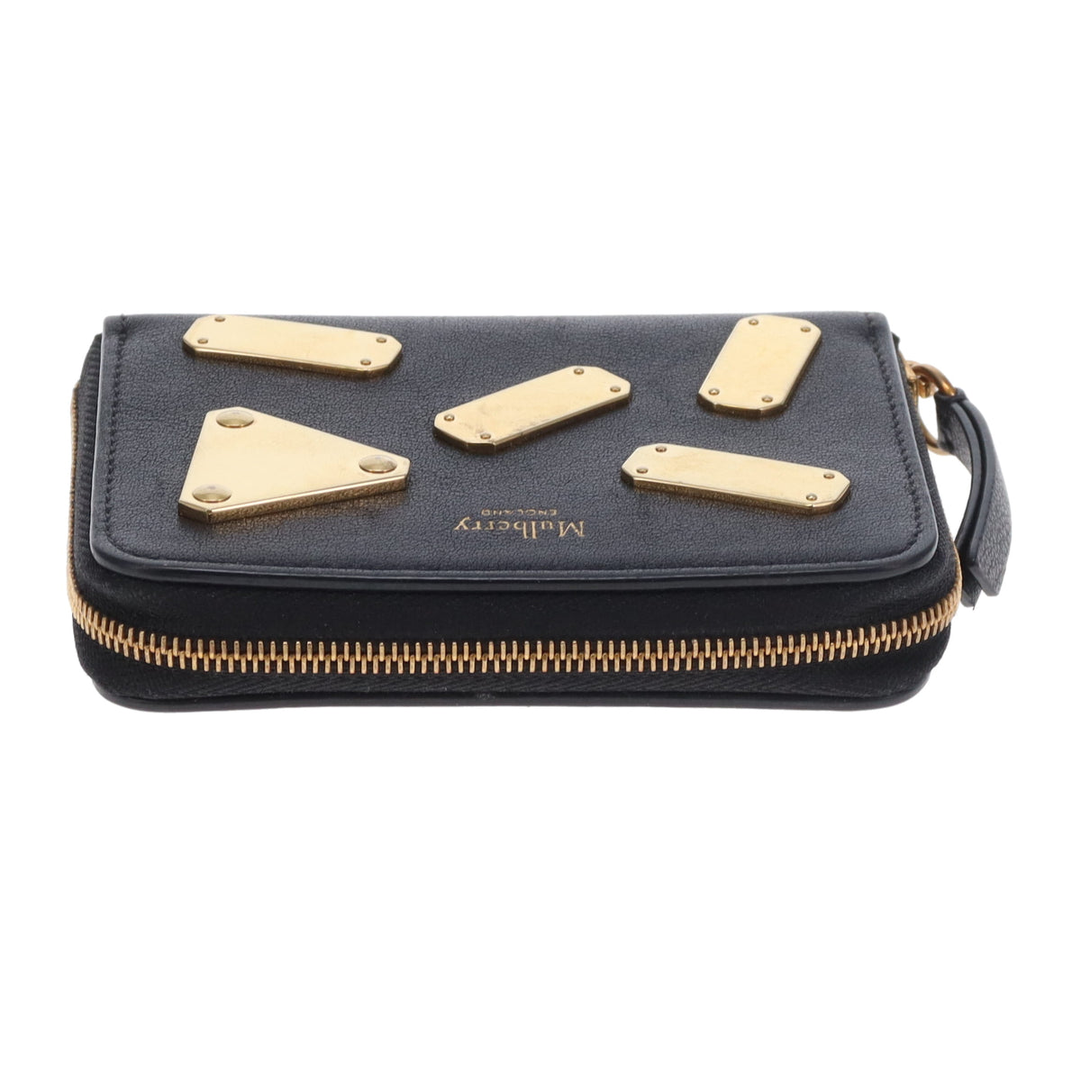 Mulberry Compact Wallet With Plate Embellishment Silky Calf Leather