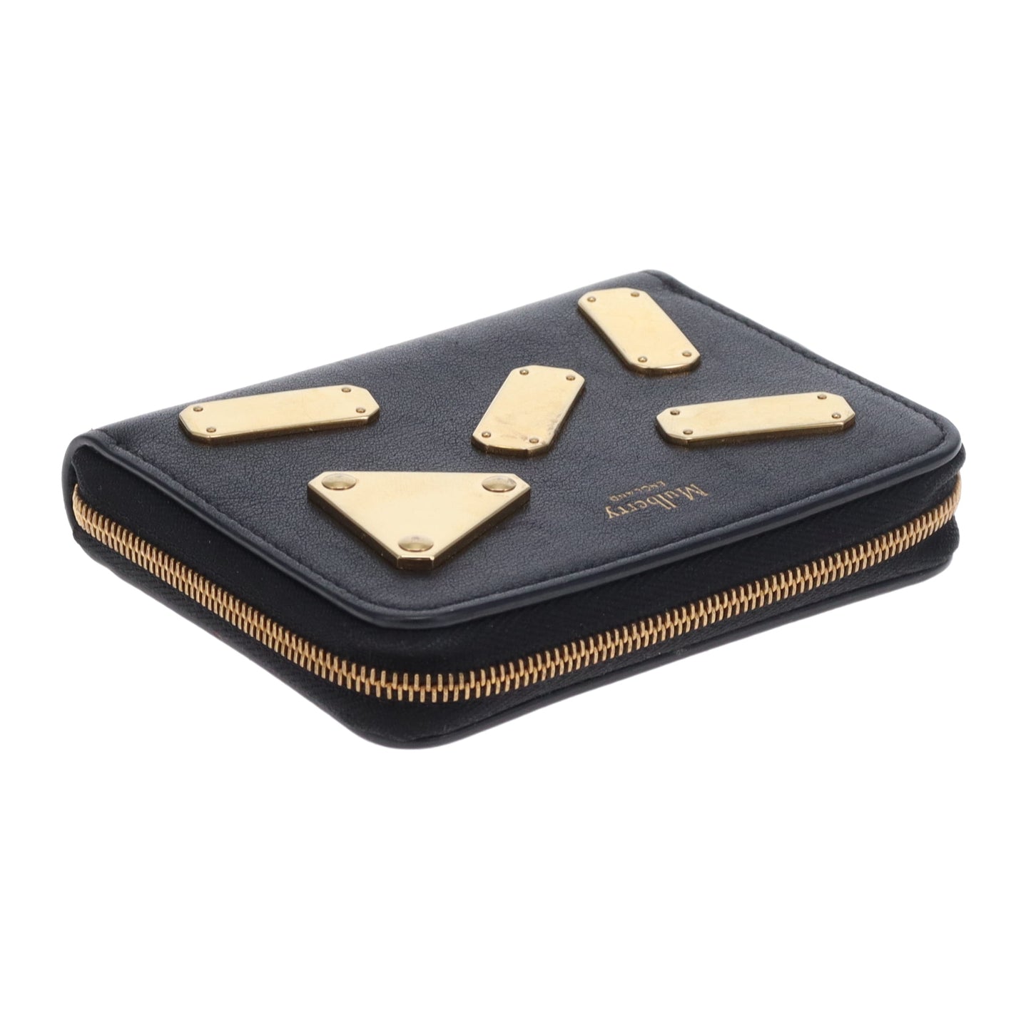 Mulberry Compact Wallet With Plate Embellishment Silky Calf Leather