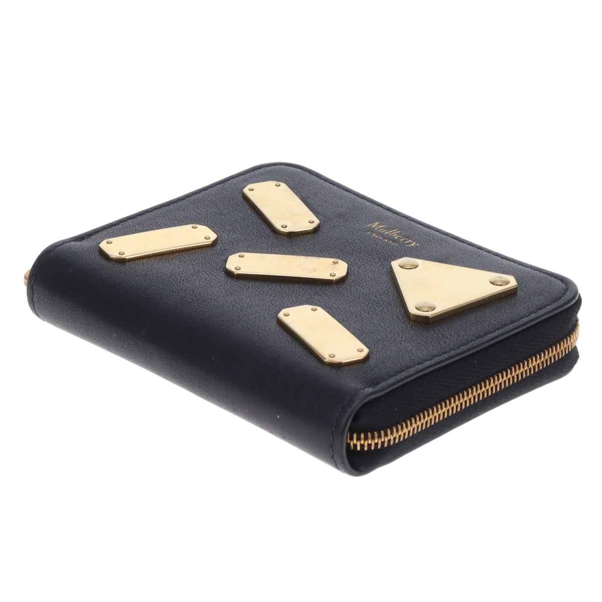 Mulberry Compact Wallet With Plate Embellishment Silky Calf Leather