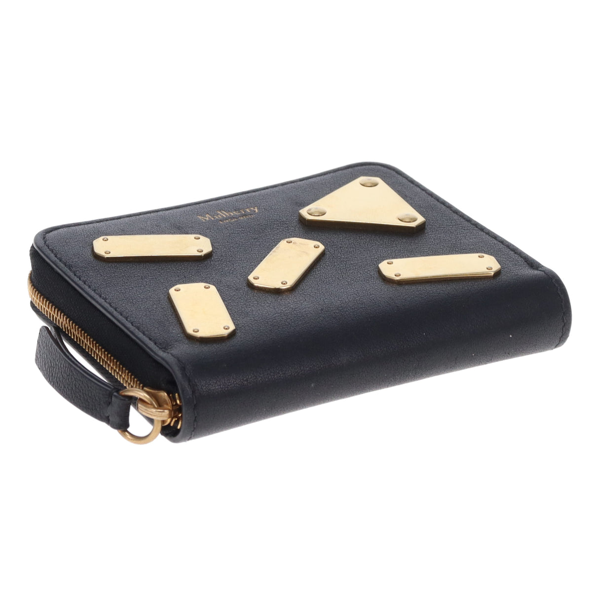 Mulberry Compact Wallet With Plate Embellishment Silky Calf Leather