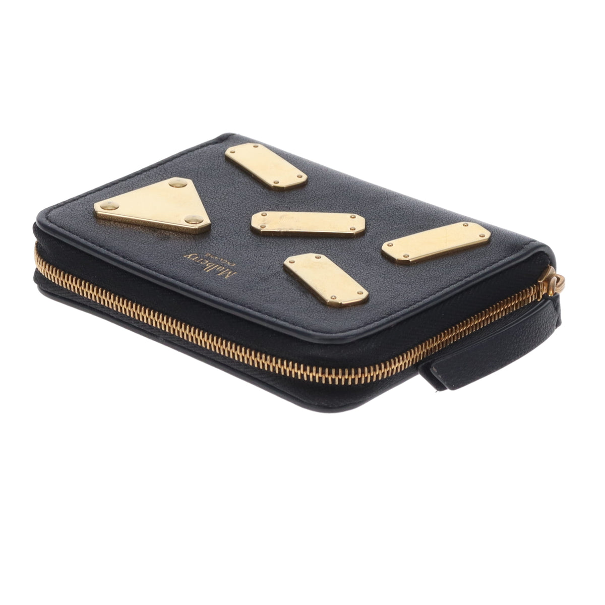 Mulberry Compact Wallet With Plate Embellishment Silky Calf Leather