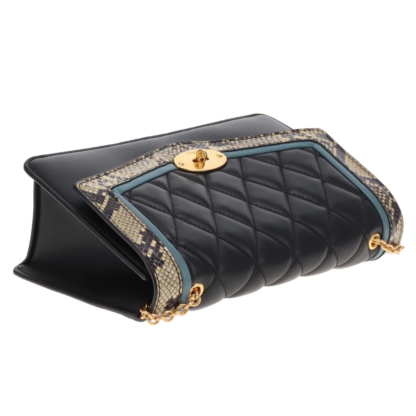 Mulberry Darley Medium Quilted Smooth Calf & Snake