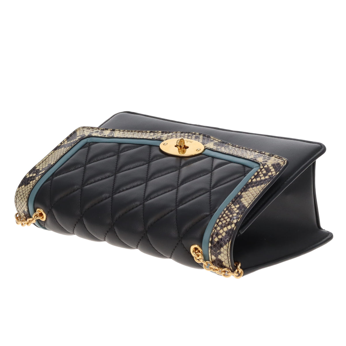 Mulberry Darley Medium Quilted Smooth Calf & Snake