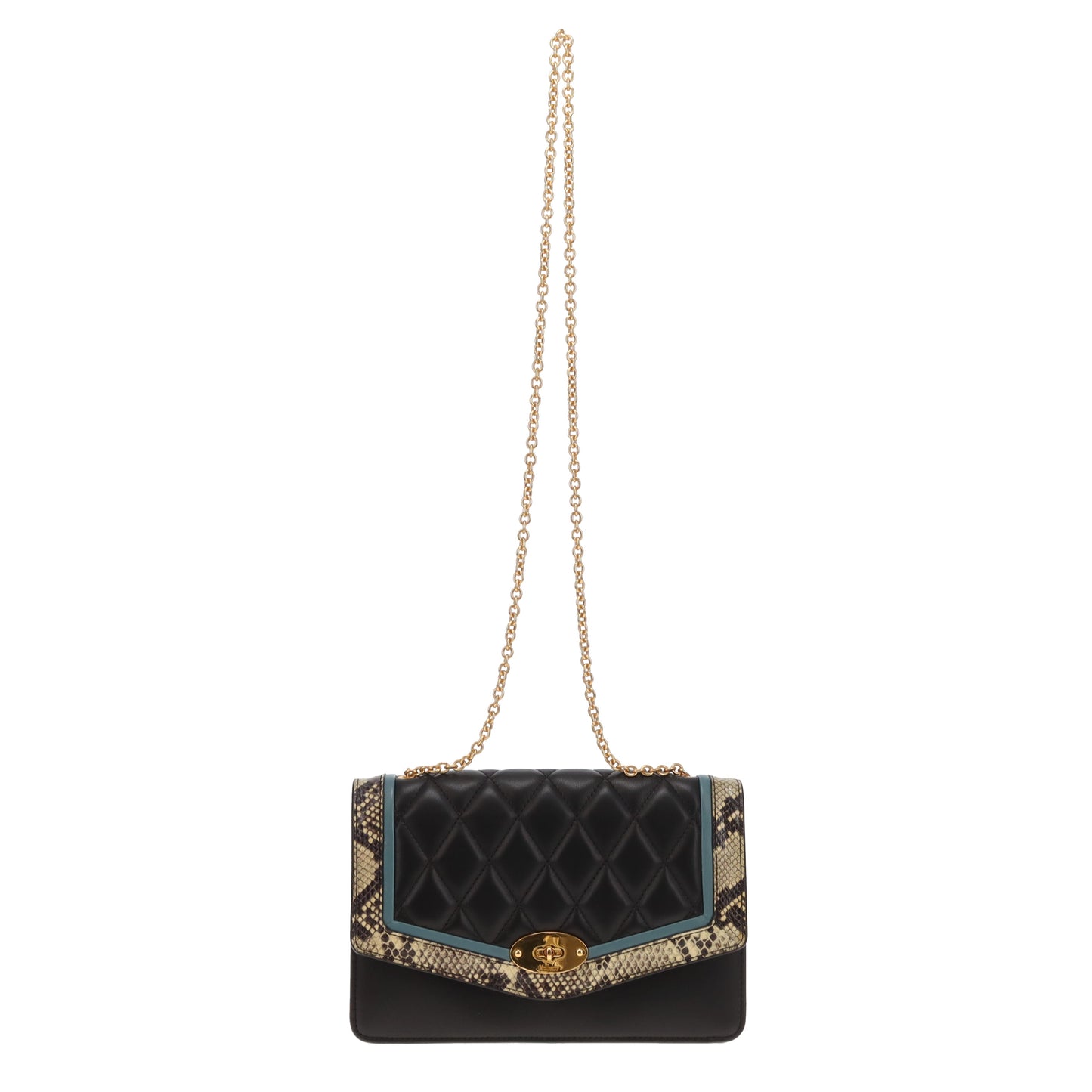 Mulberry Darley Medium Quilted Smooth Calf & Snake