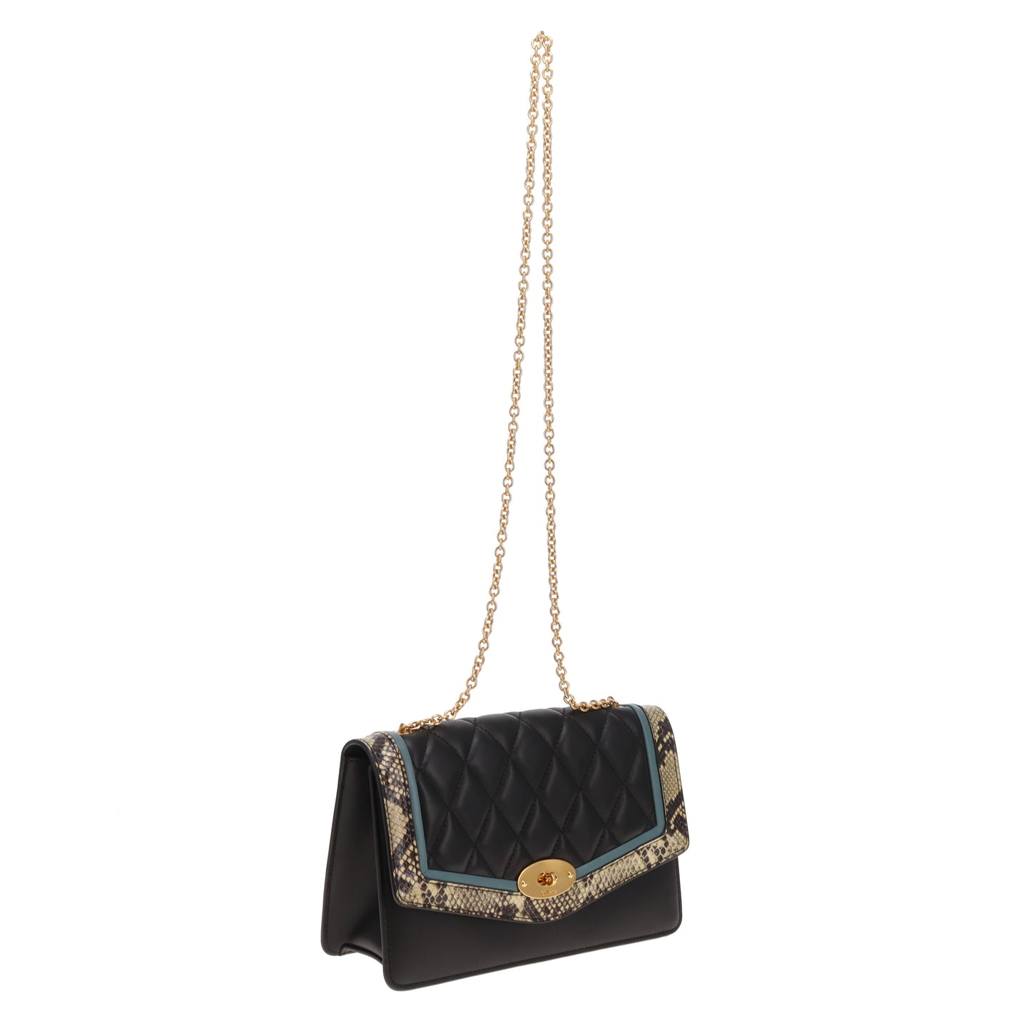 Mulberry Darley Medium Quilted Smooth Calf & Snake