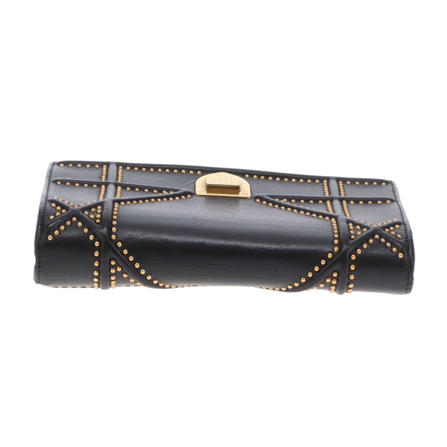 Dior Diorama Wallet on Chain Black Studded