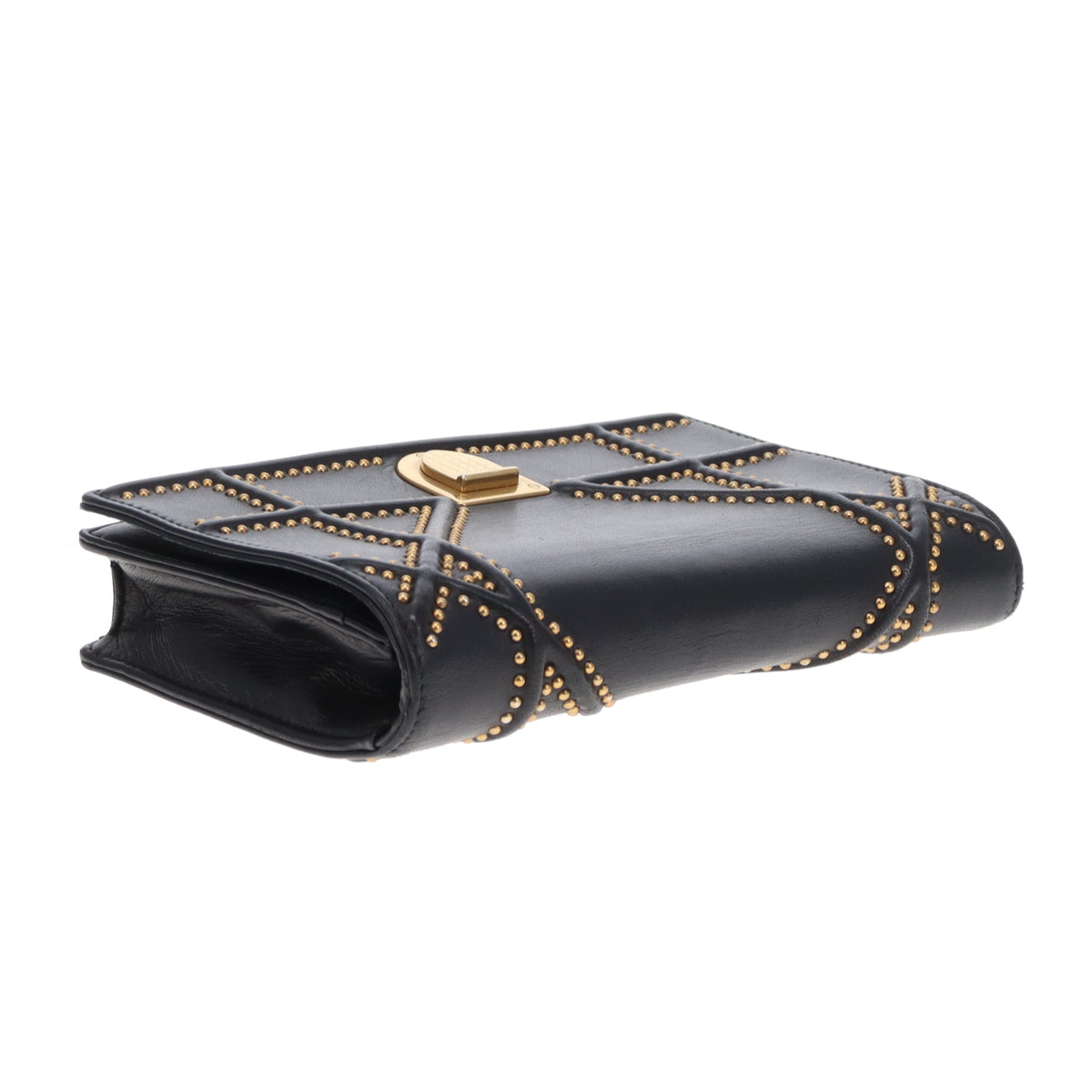 Dior Diorama Wallet on Chain Black Studded